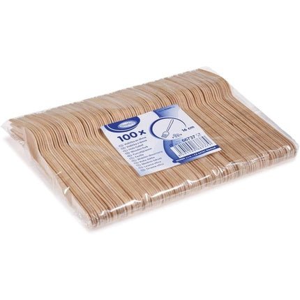 2000 Wooden Forks 16cm - Ideal for Events and Parties - Pack of 100 - Maison des fragrances
