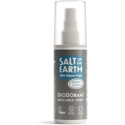 Salt of the Earth Pure Armor Natural Deodorant Spray for Men 100ml Vetiting & Citrus