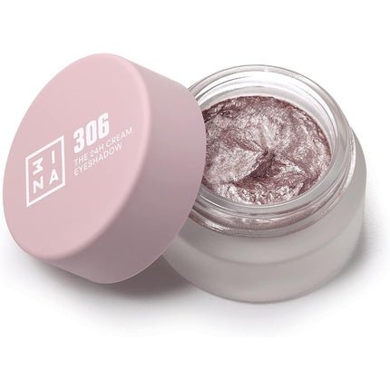 3INA Makeup The 24h Cream Eyeshadow 306 Vegan and Cruelty Free Light Pink 24H Longwearing Waterproof Fast Drying Formula Creamy Texture Highly Pigmented Matte and Shimmer Finish - Maison des fragrances