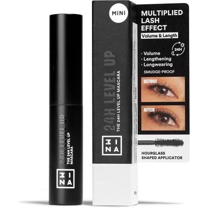 3INA MAKEUP The 24H Level Up Mascara 900 Black Volume & Length Definition Travel Size Sensitive Eyes Normal Mini - Maison des fragrances