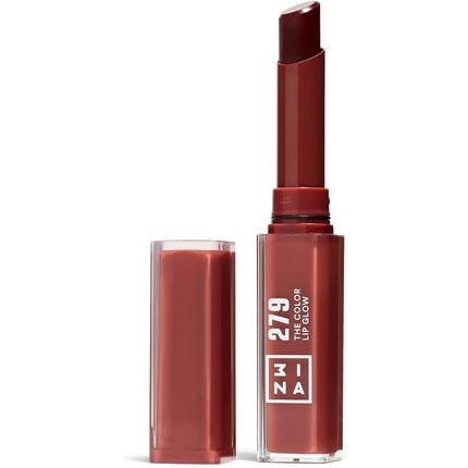 3INA Makeup The Color Lip Glow 279 Brown Red Lip Balm with Shea Butter 1.60g - Maison des fragrances