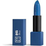 3INA Makeup The Lipstick 845 Blue Lipstick with Vitamin E and Shea Butter - Long Lasting Lip Color with Matte Finish and Creamy Texture - Vegan and Cruelty Free - Maison des fragrances