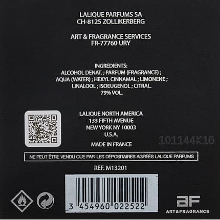 Lalique Encre Noire Eau de Toilette (EDT) Homme 100ml