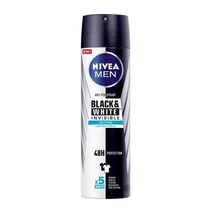 Nivea Men Invisible for Black and White Active Deodorant Spray 200ml