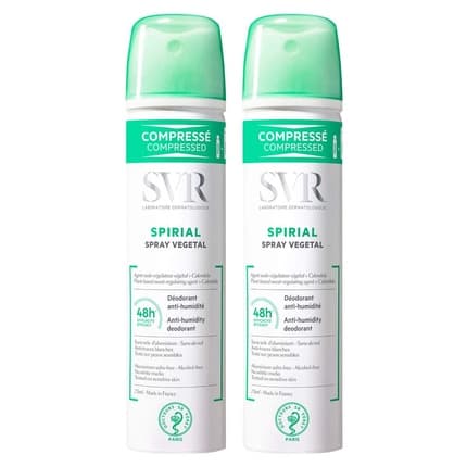 SVR Spiral Plant Spray Deodorant Anti-Misure Deodrant 48h set with 2 x 75ml