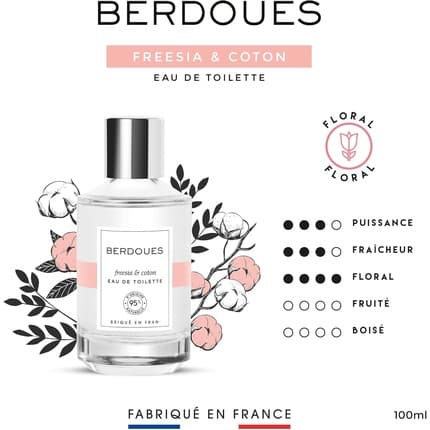 Berdoues Freesia & Cotton Fresh and Floral Made in France Eau de Toilette (EDT) Mixte