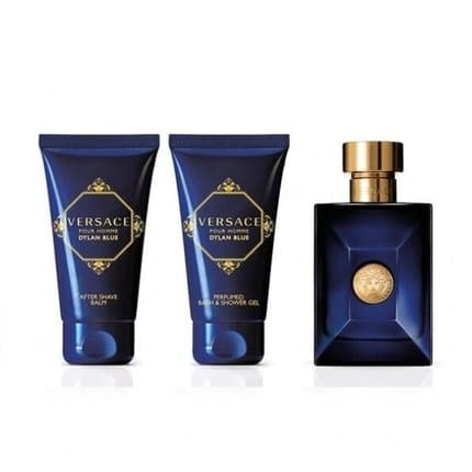 Versace Dylan Blue + Shower Gel + Aftershave Balm Gift Set 2023 Eau de Toilette 50ml Unisex