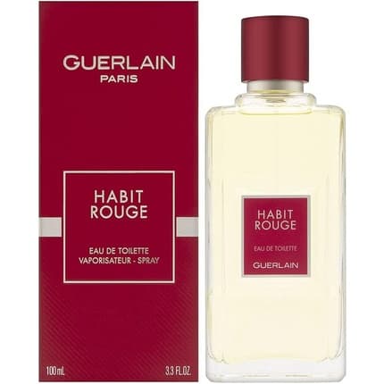 Habit Rouge by Guerlain Edt Spray 3.4oz