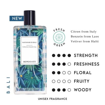 Berdoues Grand Crus Matahari di Bali - Eau de Parfum 3.4 Fl. Oz. Made in France Spray Fragrance Homme & Women