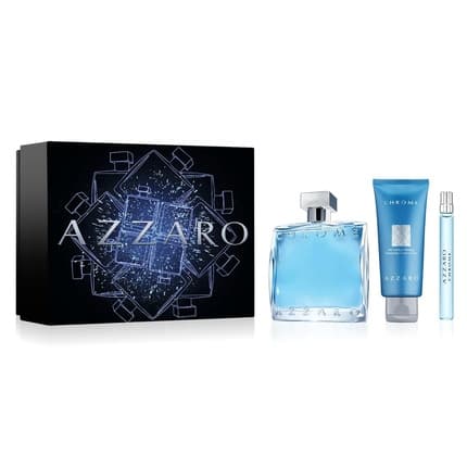 Azzaro Chrome - Fresh Eau De Toilette Mens Cologne Gift Set Citrus Aquatic Cologne Homme Lasting Wear