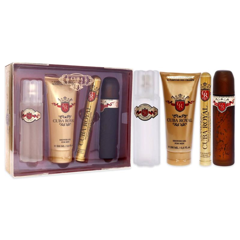 Cuba Royal Men Eau de Toilette Spray 3.3oz, 1.17oz after shave 3.3oz show gel 6.7oz