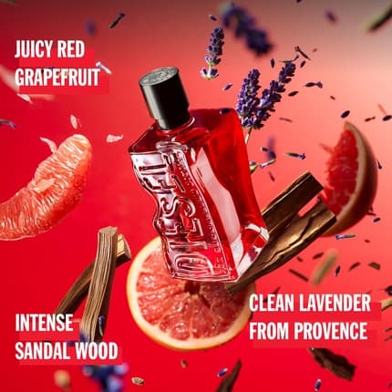 Diesel D RED Cologne Fougere with Red Grapefruit and Sandal Wood Notes Eau de Parfum Homme 100 ml