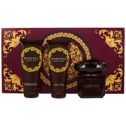 Versace Crystal Noir 4 Piece Gift Set for Women with Purse