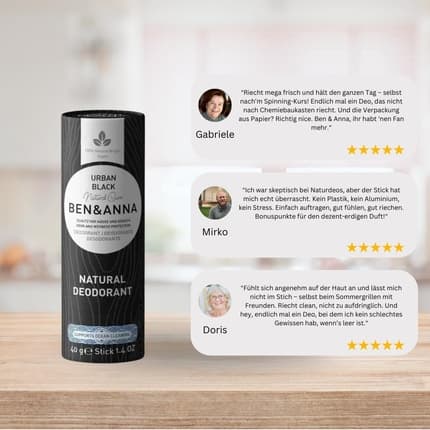 Ben & Anna Deostick Urban Black Push Up Carton Déodorant