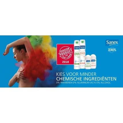 Sanex Deospray Zero Percent Sensitive Gentle And Effective Deodorant Déodorant (Déo) Mixte