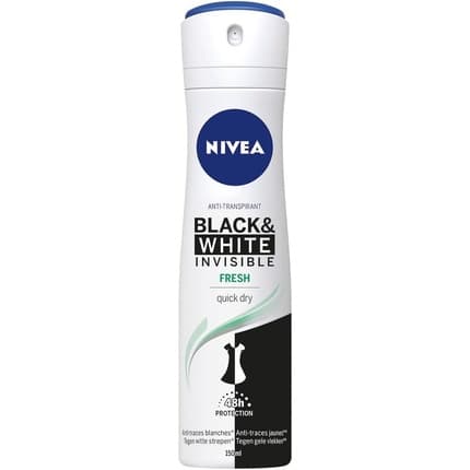 Nivea Fresh Deodrant Invisible for Black and White Spray 150g
