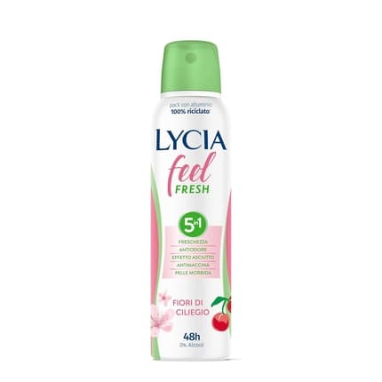 Lycia Feel Fresh Alcohol-Free 48 Hour Protection Cherry Blossom Scent Déodorant 150 ml