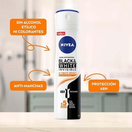 Nivea Invisible Black&White Ultimate Impact Deodorant Déodorant (Déo) Mixte 150ml