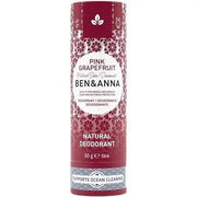 Ben&Anna Natural Soda Deodorant 100% Aluminium Free Deodorant with Organic Shea Butter and Bicarbonate Of Soda Pink Grapefruit 60g Ben & Anna