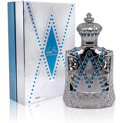 Afnan Perfume Oil Silver Musk by Afnan 15ml Attar Perfume Femme Concentrated