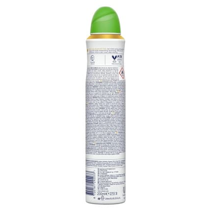 Dove Deodrant Spray 48h Cucumber and Alcohol-Free Green Tea For Women With 100% Natural Nut Oil and 1/4 Moisturizing Cream 200ml