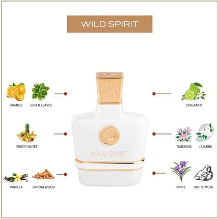 Swiss Arabian Wild Spirit Playful Fruity Floral Fragrance with a Warm Woody Finish Eau de Parfum (EDP) Femme 100ml