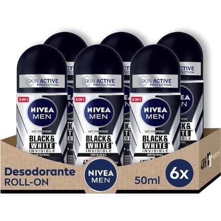 Nivea Deodrant The Invisible Roll-On For Black & White Men Original 50ml
