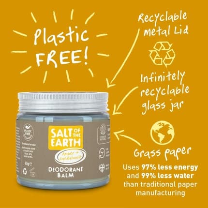 Salt Of The Earth Natural Balm Amber & Sandalwood Déodorant 60 g