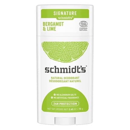 Schmidt's Natural Deodrant Stick Bergamot and Lime Aluminum Free Vegan