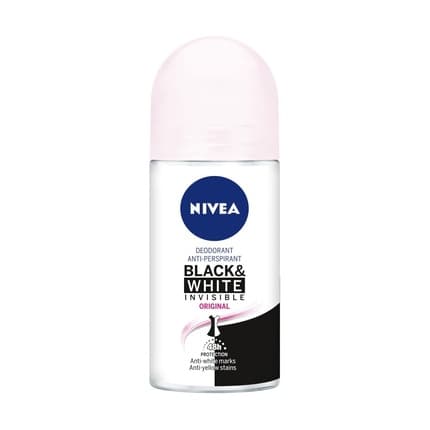 Nivea Black & White Invisible Original Roll-on Antiperspirant Déodorant (Déo) Mixte 50ml
