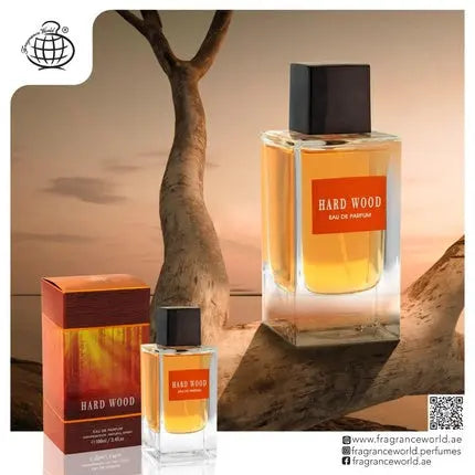 Fragrance World Hard Wood EDP 100ml Unisex Perfume Aromatic Signature Note Perfumes For Men & Women Exclusive Luxury Niche Perfume Made in UAE Fragrance World