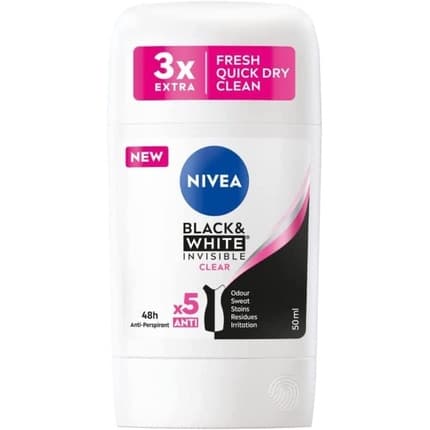 Nivea Black & White Clear Female Deodrant Stick 50ml