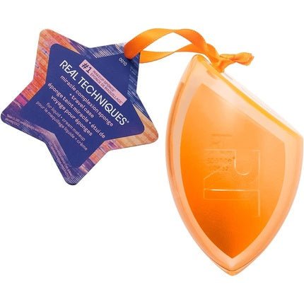 Real Techniques Limited Edition Miracle Miracle Sponge & Case Ornament for a Natural Stream Free Foundation Finish - Orange
