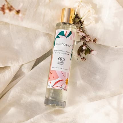 Berdoues Jasmine Fleur & Amandier Organic - Eau de toilette 1.7 Fl.oz. - Delicately Floral Scent with Sweet Almond, Jasmine & Musk