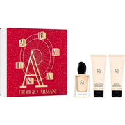 Giorgio Armani Si Eau de Parfum Spray Woman Set 50ml with Body Lotion and Shower Gel 75ml Each Maison des fragrances