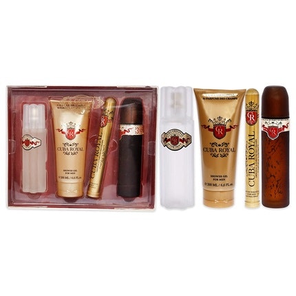 Cuba Royal Men Eau de Toilette Spray 3.3oz, 1.17oz after shave 3.3oz show gel 6.7oz