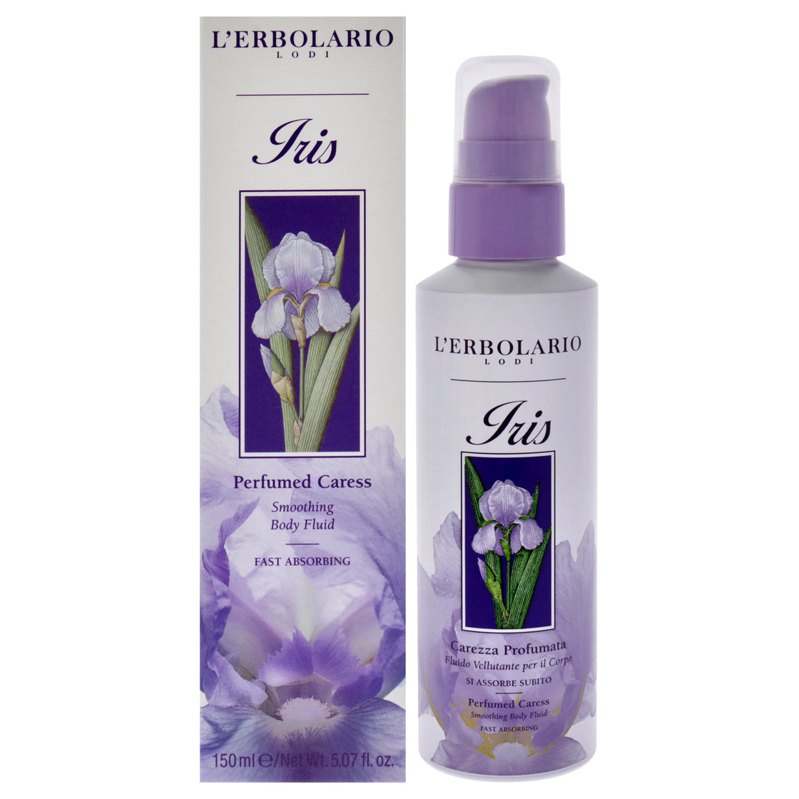 L'Erbolario Iris Parfum d Caress Smoothing Body Fluid pour femme  5.07 oz, 1oz équivaut à 30ml Body Mist