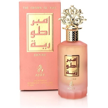 The Crown Of Ayat 100ml Dubai Eau de Parfum   Pour Homme and Femme - Oriental Oud Avec Vanilla, Lemon, Leather, Amber, Orange, and Musk Notes (Empire) Ayat Parfum