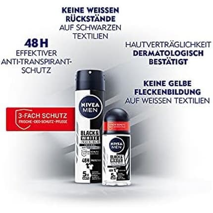 Nivea Men Deo Spray Black & White Invisible Original 150 ml