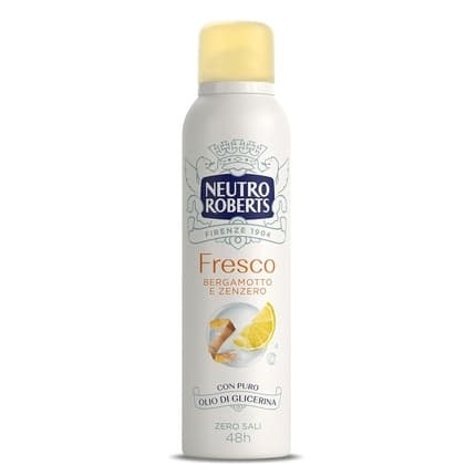 Neutro Roberts Fresh Yellow Bergamot and Ginger Aluminum-Free Stain-Free with Pure Glycerin Oil Dermatologically Tested Déodorant Mixte 150 ml