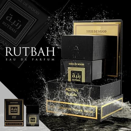 Rutbah Serie de Wood Sensual Cognac Perfume with Cinnamon, Tonka Bean, Oak, Praline, Vanilla, and Sandalwood Luxury Extrait de Parfum