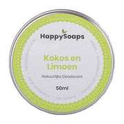 HappySoaps Vegan Deodorant Coconut and Lime 50g Happysoaps