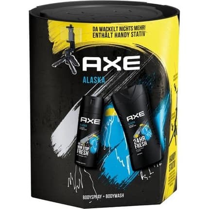 Axa Alaska Gift Set For Men Body Spray + Body Wash + Stand