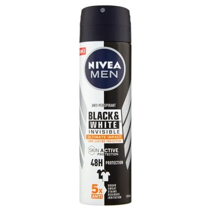 Men Black & White Invisible Anti-Perspirant Deodrant Spray 150ml