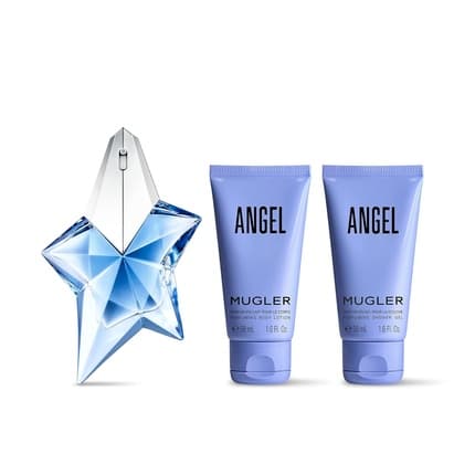 Mugler Angel 's Perfume Gift Set Ambery & Woody with Bergamot Praline and Patchouli Long Lasting Fragrance Coffret (Coffret) Femme