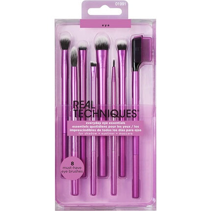 Real Techniques Everyday Eye Essentials Eyeshadow Brush Set 8 Count