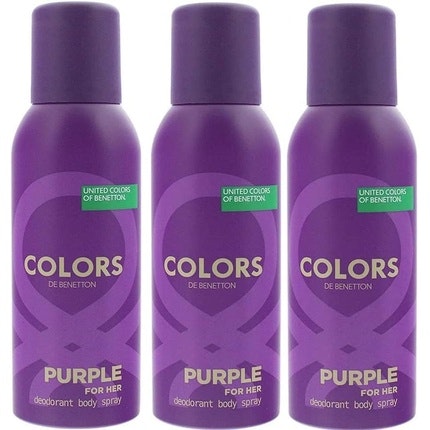 Benetton United Colors De Benetton Purple Deodorant Ladies Femmes Body Spray for Her 150ml Benetton
