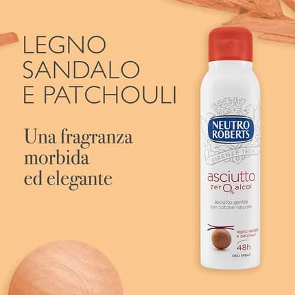 Neutro Roberts Dry Wood, Sandalwood, and Patchouli Deodorant Spray - 150ml