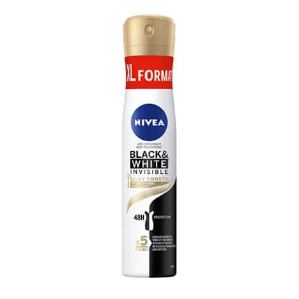 Black & White Invisible Silk & Smooth Antiperspiring Spray (anti-personal) 200 ml