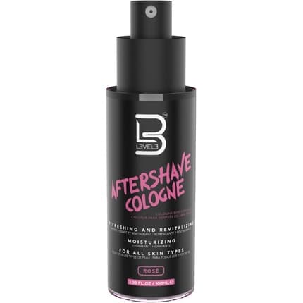L3 Level 3 After Shave Softens Skin Refreshes and Relieves Face and Skin Moisturizing Formula Rose Small Eau de Cologne Unisexe
